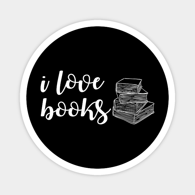 I Love Books reader Magnet by lonway